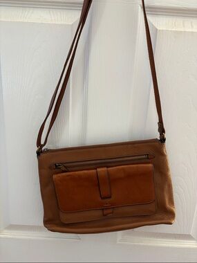 Fossil Brown Leather Crossbody Bag